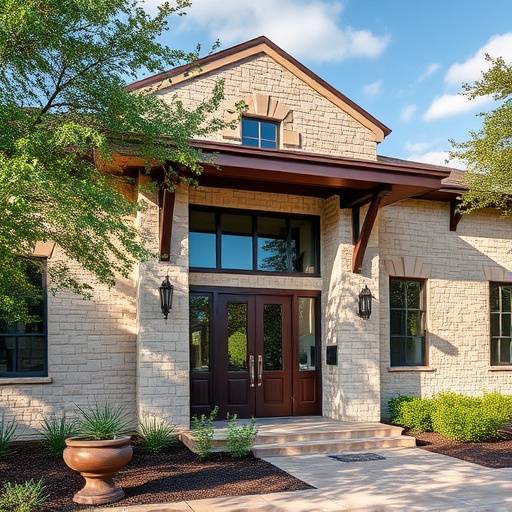 Exterior view of Sonic Bloom Studios building at Barton Creek Square, Austin
